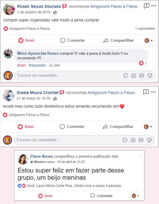 print de comentários